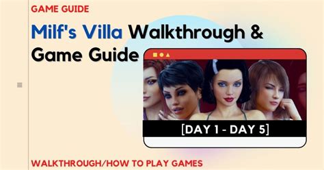 milf's villa guide|MILF'S VILLA Gameplay Walkthrough .